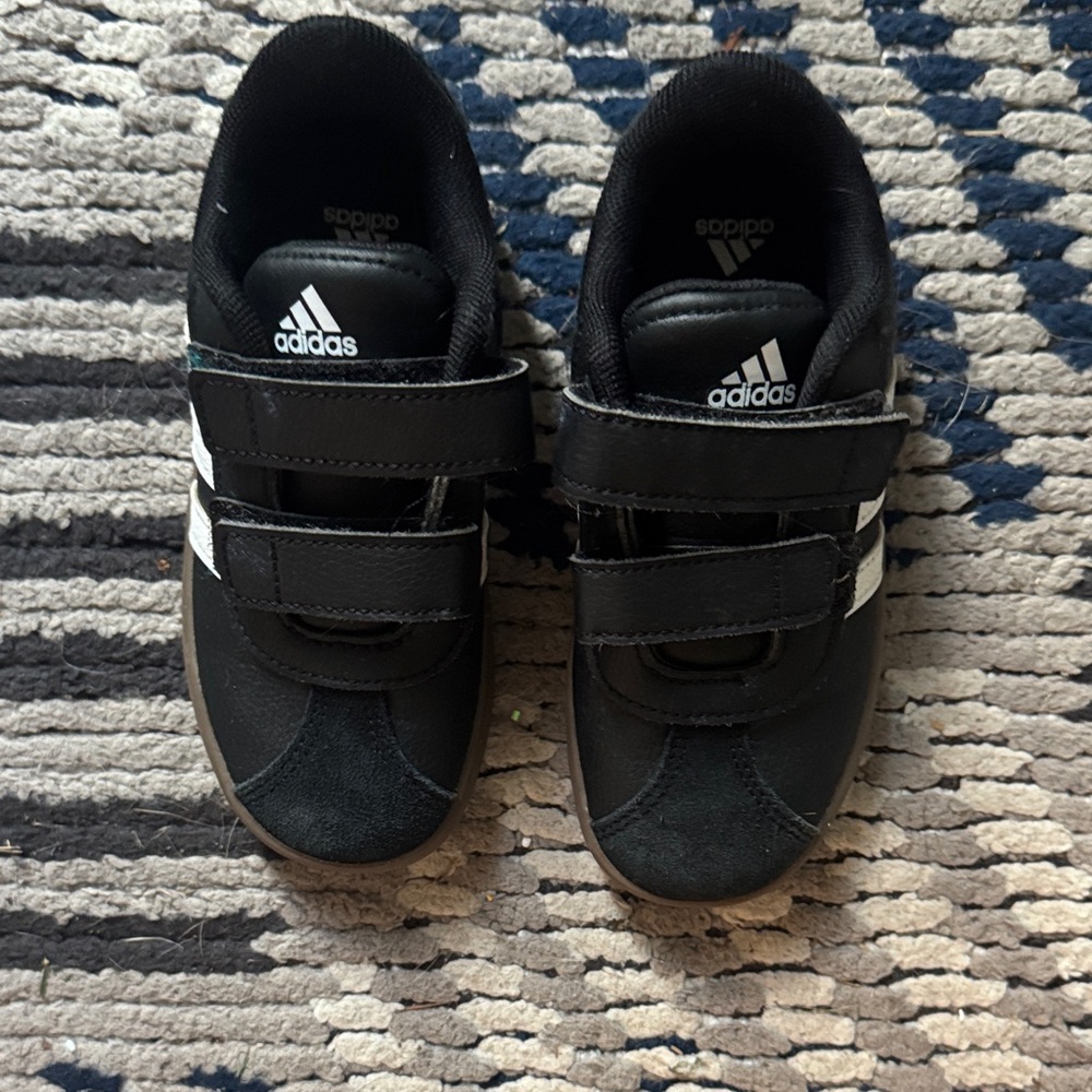 Adidas Toddler Black and White Sneakers